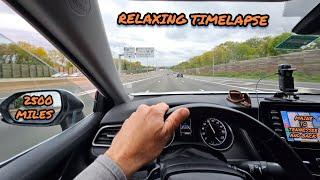 Relaxing Driving Timelapse 46hrs of Driving 2500miles Maine to Tennessee and Back