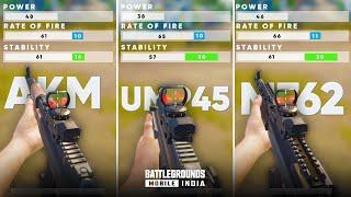 UMP45  vs AKM vs M762 Best Gun In Close Range For BGMI AND PUBG MOBILE