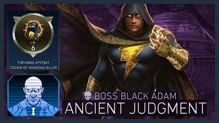 INJUSTICE 2 MOBILE - HEROIC 1 - ANCIENT JUDGMENT Solo Raid - RULER OF KAHNDAQ BLACK ADAM