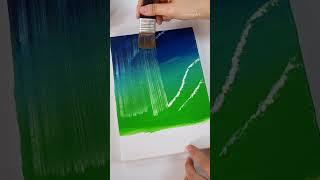 Easy Aurora Acrylic Painting Step By Step #art #painting #shorts