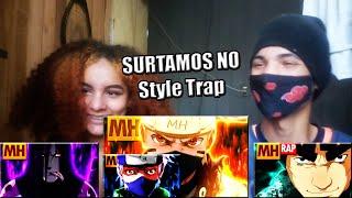 REAGINDO COM MINHA IRMÃ 4EM1 | Tipo Orochimaru, Narutin, Kakashi & Maito Gai (Style Trap) | MHRAP