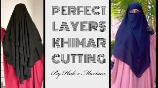 How to make layer Khimar / French Khimar / Cutting /Scarf Free pattern