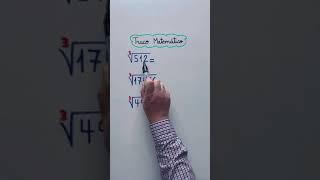 Truco de matemáticas para SACAR la RAÍZ CÚBICA