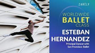 Esteban Hernandez, Soloist with San Francisco Ballet. Advanced/professional ballet class.