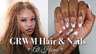 SELF CARE MAINTENANCE: UNICE HAIR WIG INSTALL & BTARTBOX FRENCH TIP NAILS