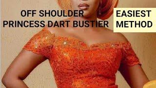 off shoulder princess dart bustier (Easiest Method). Off shoulder princess dart bustier, Method two.