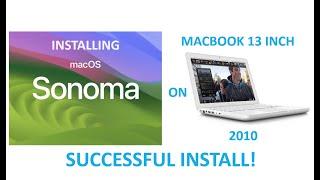 How to install Mac Os Sonoma on 2010 13 inch MacBook using OpenCore Legacy Patcher success