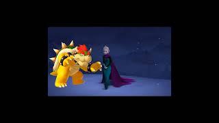 Frozen "let it go" CRASHED BY PEACHES SONG!  #peachessong #frozen #elsa #letitgo #bowser #shorts