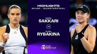 Maria Sakkari vs. Elena Rybakina | 2024 Miami Quarterfinal | WTA Match Highlights