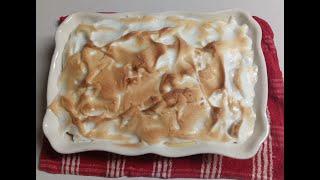 Homemade Banana Pudding with Meringue topping