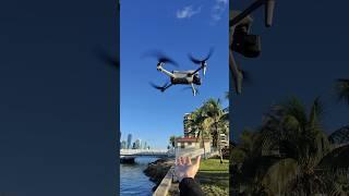 DJI AIR 3 hand landing! #dji #djiair3 #drone #dronelanding #miami