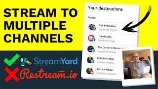 How to STREAM to MULTIPLE CHANNELS at Once Easily Using STREAMYARD (NO RESTREAM.IO needed!)