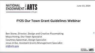 Our Town FY25 Grant Guidelines Session