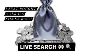 I JUST BOUGHT A 2LB U.S SILVER BAG!!! #silver #coin #treasurehunt #coins #money