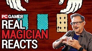 Professional Magician Reacts to Tricks from Card Shark | PC Gamer