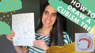 How to Draw a Cubism Tree | Art with Ms. Choate: Day 27 | #stayhome & draw #withme