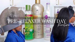 Pre-Relaxer Wash Day Routine | How I Prep My Hair For Relaxer Day! | Relaxed Hair