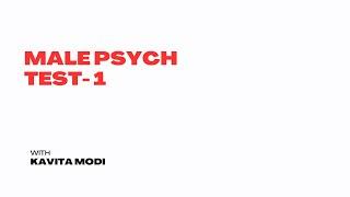 Practice Psych Test 1 Male| SSB Psych Test