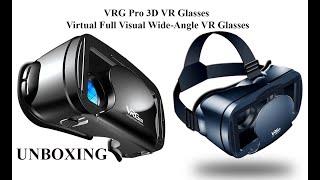 VRG Pro 3D VR Glasses Virtual Full Visual Wide-Angle VR Glasses UNBOXING