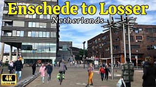 E-bike Tour : Enschede to Losser,  Netherlands | The Beauty of Enschede 4K