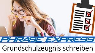 Grundschulzeugnis automatisch mit Textbausteinen erstellen: Anleitung mit Zeugnisformulierungen!