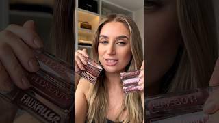 Huda Beauty Faux Filler Lip Gloss - swatches and review #shorts