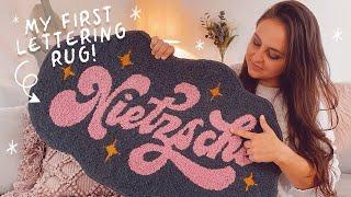 Studio Vlog 05  Lettering Punch Needle Rug + Tutorial