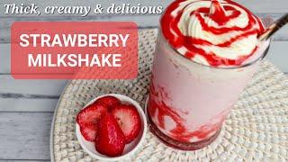 STRAWBERRY MILKSHAKE | Strawberry Milkshake Recipe