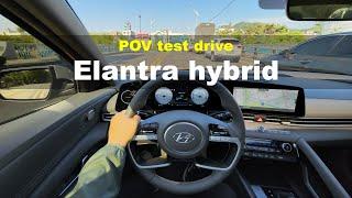 2022 Hyundai Elantra hybrid POV test drive