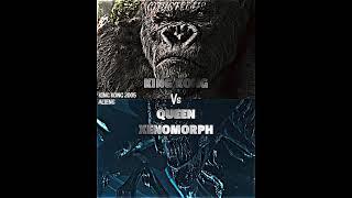 King Kong vs Queen Xenomorph #xenomorph #vsbattle #vsedit #alien #kingkong2005 #alienromulus #aliens