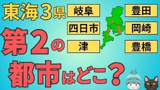 【東海3県、第二の都市はどこ？】豊田、岐阜、豊橋、四日市、岡崎、津の都会度を徹底比較！！