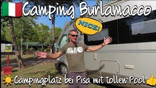 Wohnmobil Stellplatzcheck: Der Campingplatz Burlamacco bei Pisa in Italien.Camping mit Pool