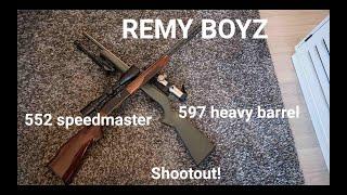 22lr Rifle Shootout FT. Remington 552 Speedmaster VS Remington 597 HB Using CCI Blazer