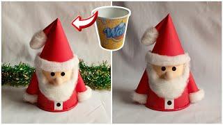 Santa Claus Craft With Paper Cup | DIY Santa Claus | Christmas Craft 2024