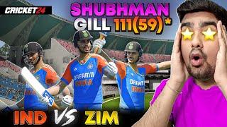 FINAL! GILL 111(59)* INDIA Vs ZIMBABWE T20I-5 Series Cricket 24