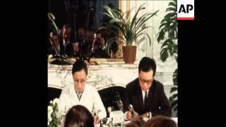 SYND 28/04/1970 NGUYEN THI BINH HOLDS PRESS CONFERENCE AT THE PARIS PEACE TALKS