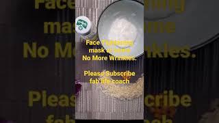 Face Tightening Mask At Home|No More Wrinkles|fab life coach#short