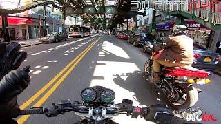 Domino Park to bumpy Broadway - lost tapes w @- The illestrator - Ducati + Yamaha Ride v1281