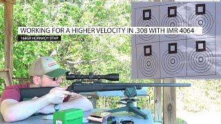 Working for a Higher Velocity in .308 with IMR 4064: 168gr Hornady BTHP