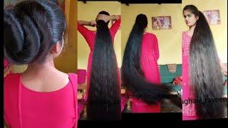 so thik  and Shayne long hair  two style #longhair #hairstyle #hair #hairbun #longplay  #foryou