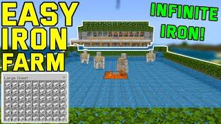 EASY Iron Farm Minecraft Bedrock 1.21! (Bedrock/Mcpe/Ps4/Xbox)