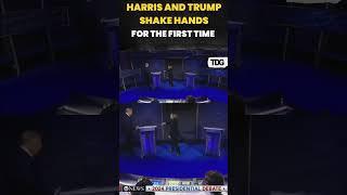 #watch | Donald Trump and Kamala Harris Shake Hands for First Time on Debate Stage #viral #shorts