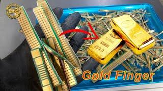 Gold Recovery Only  in 3 Hours | Gold Recovery from Gold Fingers Computer Scrap