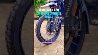 Royal Enfield Himalayan 450 Tubeless Spoke Wheels Launched | Bikewale #shorts #himalayan450