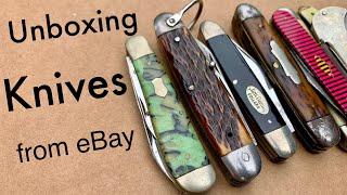 Unboxing a $55 group of old pocket knives I bought on eBay - lot vintage knife