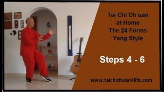 Learning Tai Chi Chuan at Home - 24 Forms - Yang Style - Steps 4, 5 and 6.