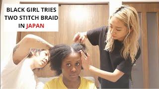 TWO BEST JAPANESE HAIRSTYLISTS ATTEMPT TWO FEED BRAID ON BLACK GIRL II Their First Time in Years