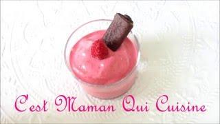 Frozen Yogurt / Yaourt Glacé Framboise ( Sans Sorbetière)