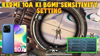 REDMI 10A PUBG SENSITIVITY SETTING || REDMI 10A BGMI SENSITIVITY SETTING || ZERO RECOIL SENSITIVITY