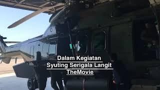 Aktingnya Heli EC 725 AP Caracal milik TNI AU dalam Film Serigala Langit